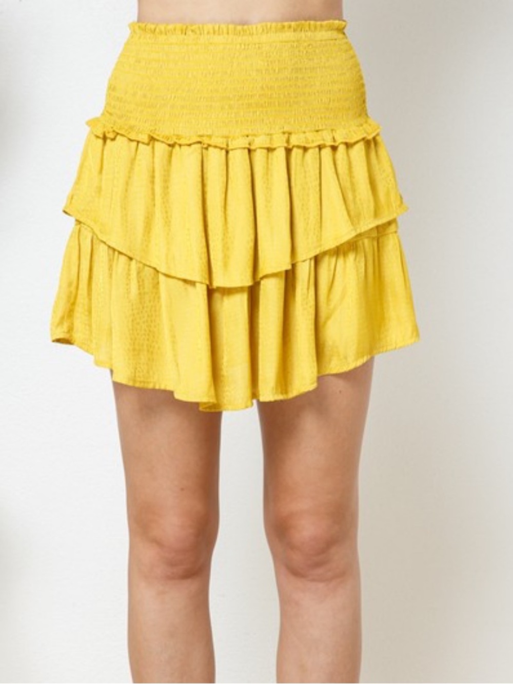 Gold/Yellow Tiered Ruffle Women's Skirt